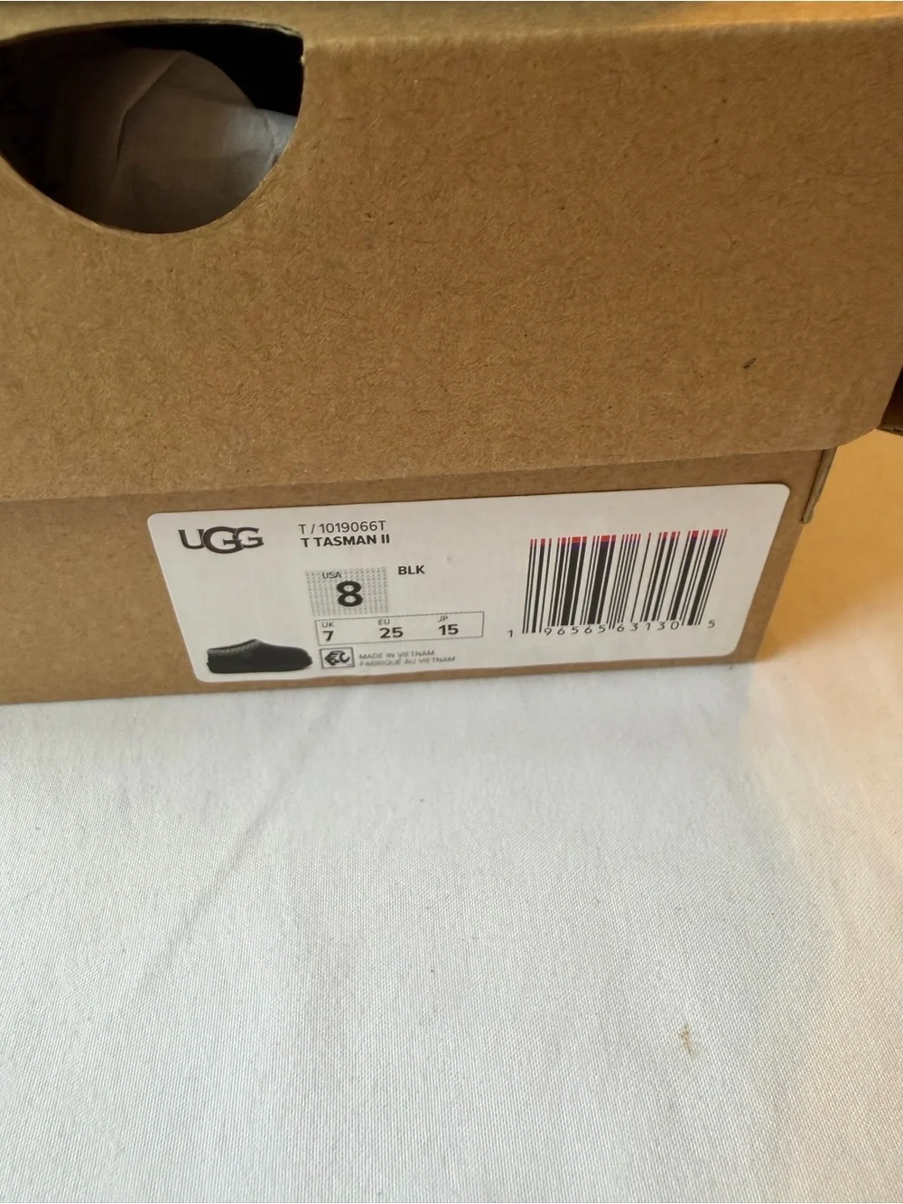 UGG Kids Black Slip-On Suede Clog with Woven Trim